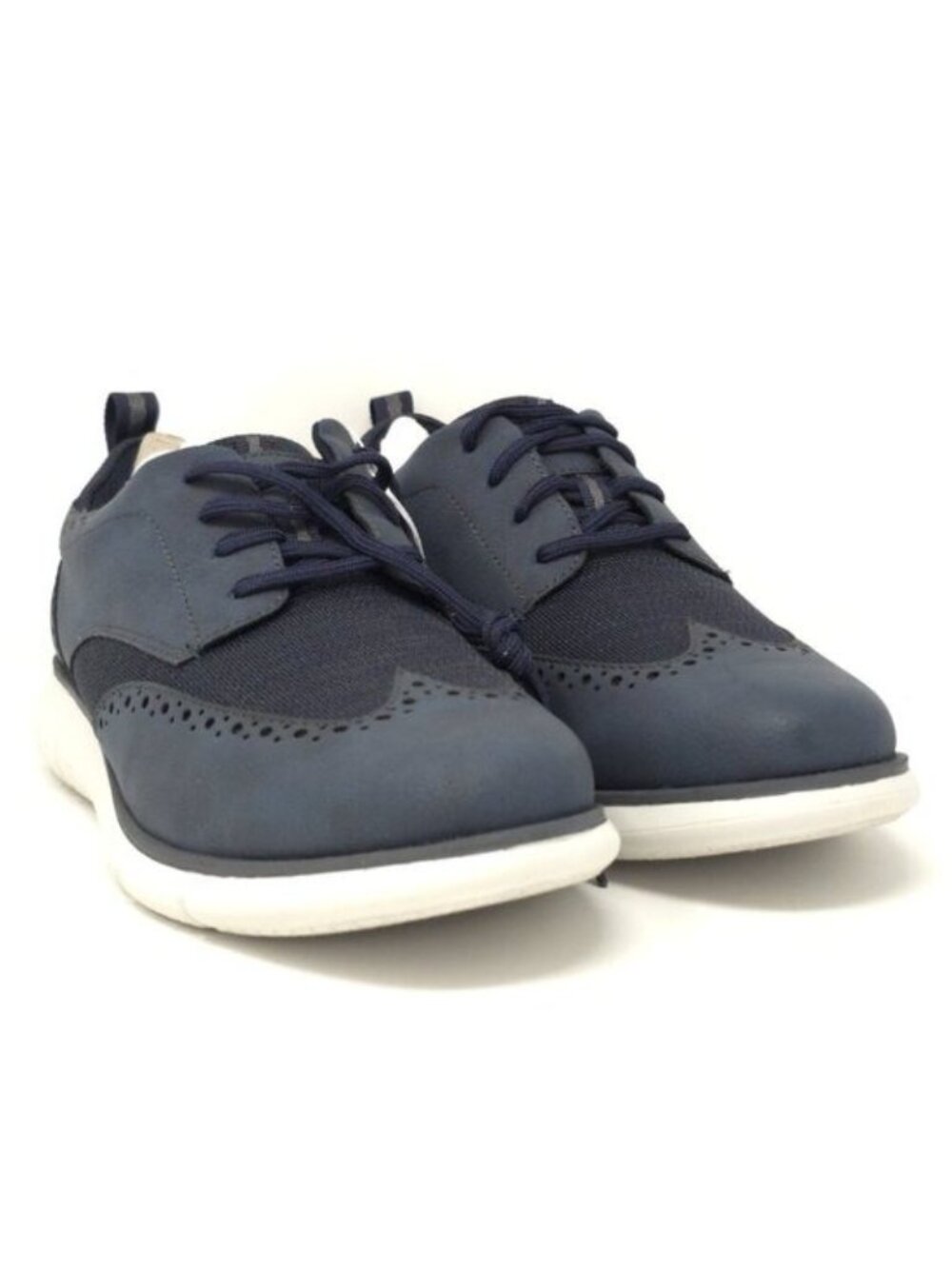 New Nunn Bush Stance Knit Wingtip Oxford Navy Multi Walking Shoes Men’s 10.5M - Picture 2 of 7